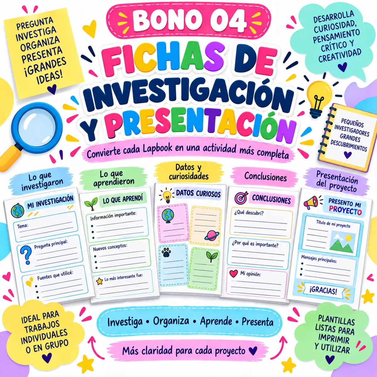 FICHAS DE INVESTIGACIÓN Y PRESENTACIÓN