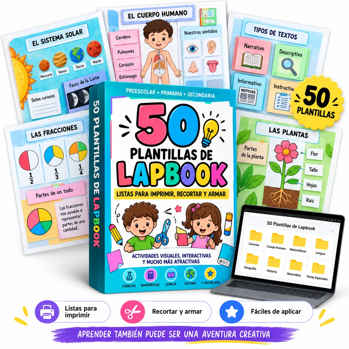 Plan Esencial — 50 Plantillas de Lapbook